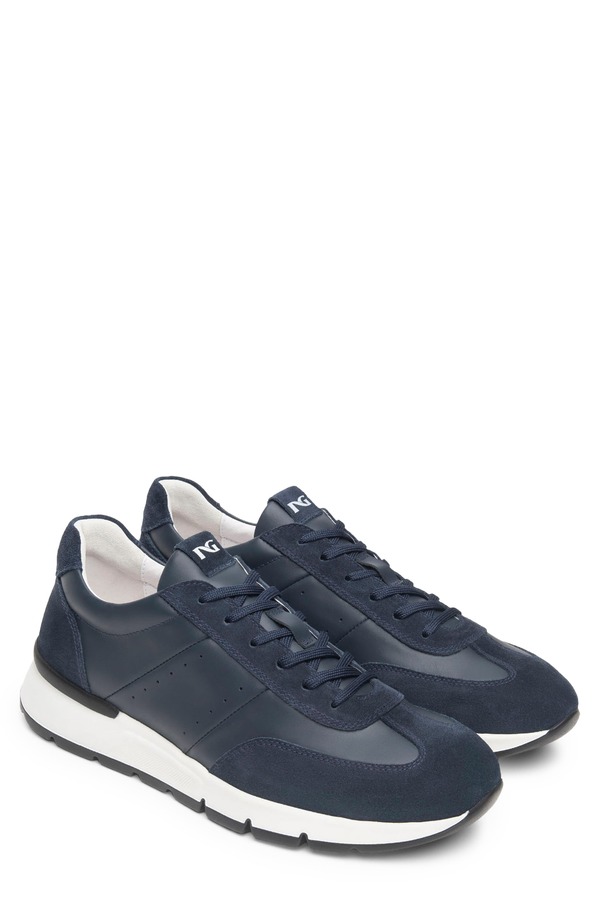 ネーロ ジャルディーニ メンズ シューズ スニーカー NeroGiardini Low Top Trainer Sneaker Navy 米国海軍