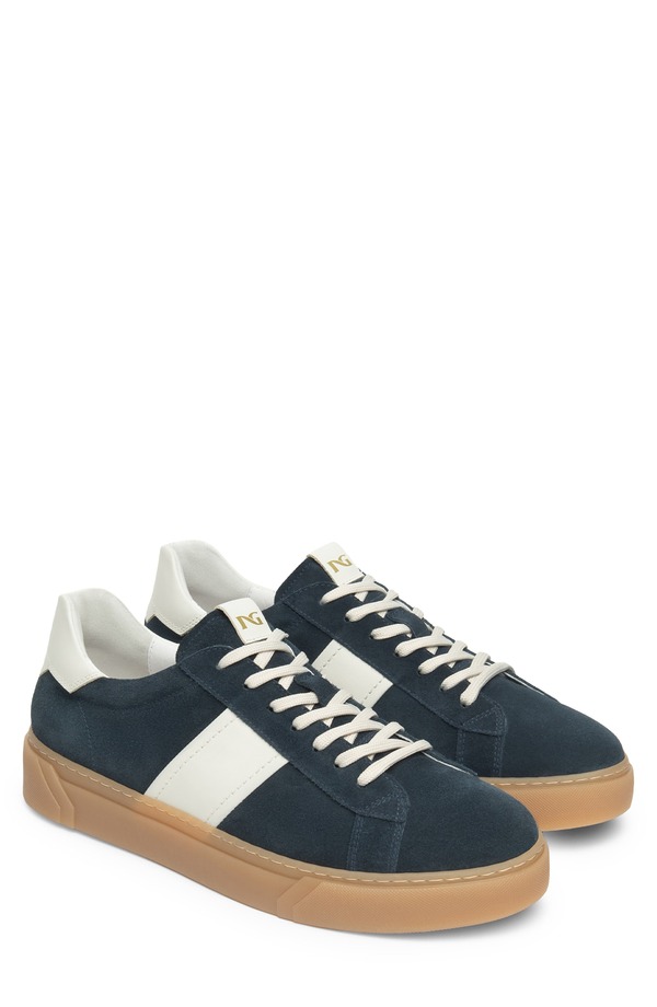 ネーロ ジャルディーニ メンズ シューズ スニーカー NeroGiardini Low Top Sneaker Navy 米国海軍