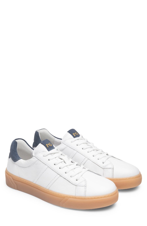 ネーロ ジャルディーニ メンズ シューズ スニーカー NeroGiardini Low Top Sneaker White 白いこと