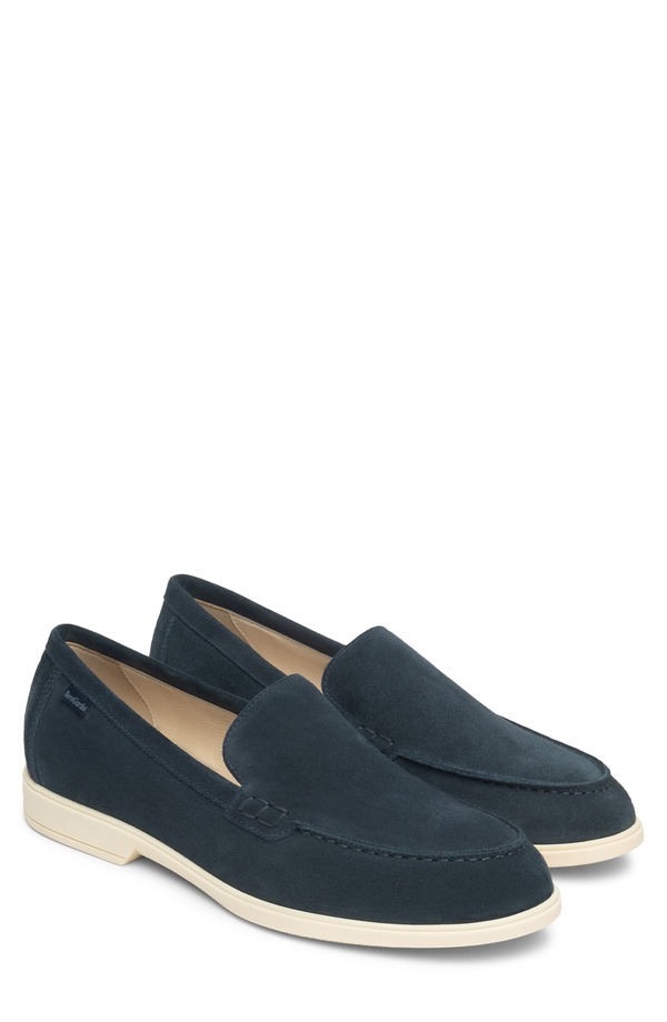 ネーロ ジャルディーニ メンズ シューズ スリッポン・ローファー NeroGiardini Moc Toe Loafer Navy 米国海軍