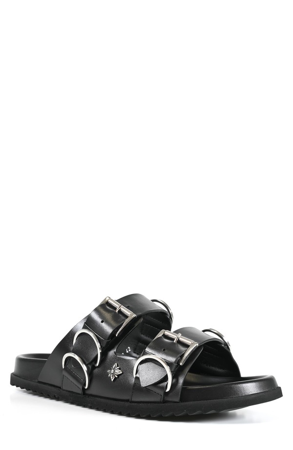 ジョン バージニアの州都 メンズ シューズ サンダル JOHN RICHMOND Two-Strap Sandal Black 黒いこと