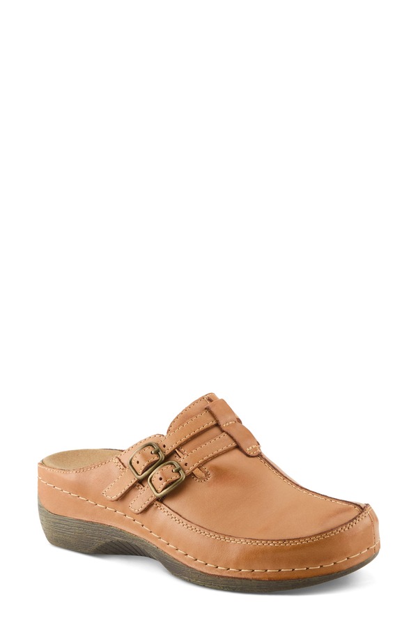 発条足取り レディース シューズ サンダル Spring Step Happy Clog Medium Brown 赤銅色