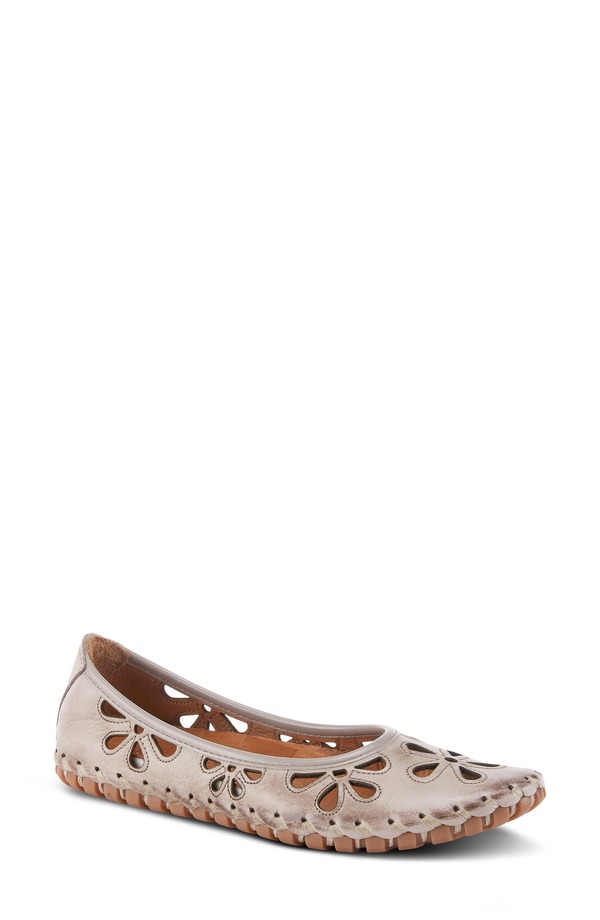 春月踏み段 レディース シューズ パンプス 置き目毛革 Spring Step Rayely Loafer Taupe トープ