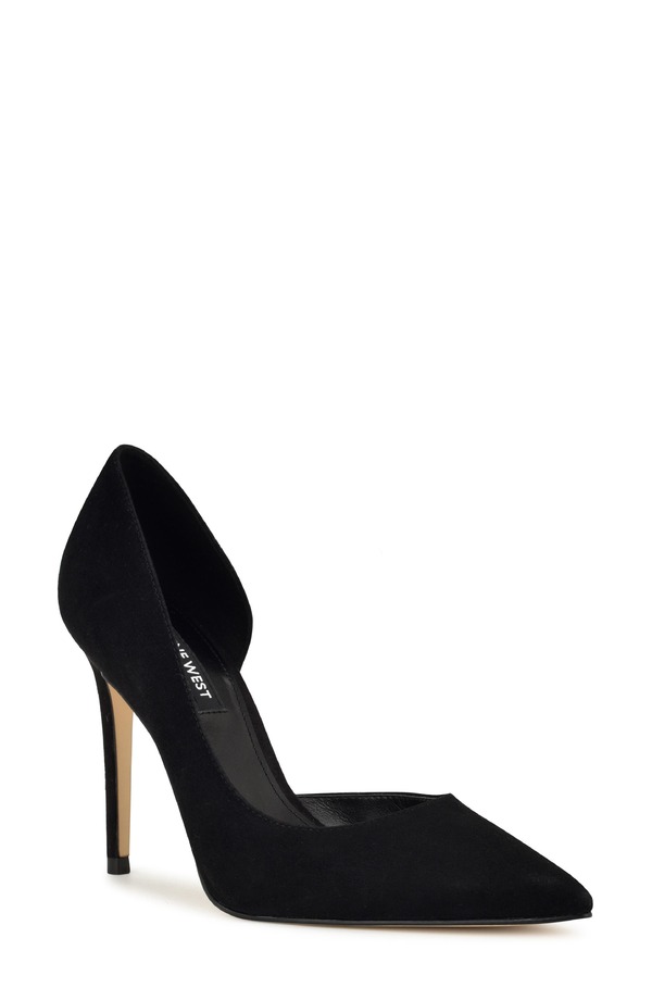 ナインウェスト レディース シューズ パンプス Nine West Folowe Half d\u0027Orsay Pump Black Velvet 黒いこと
