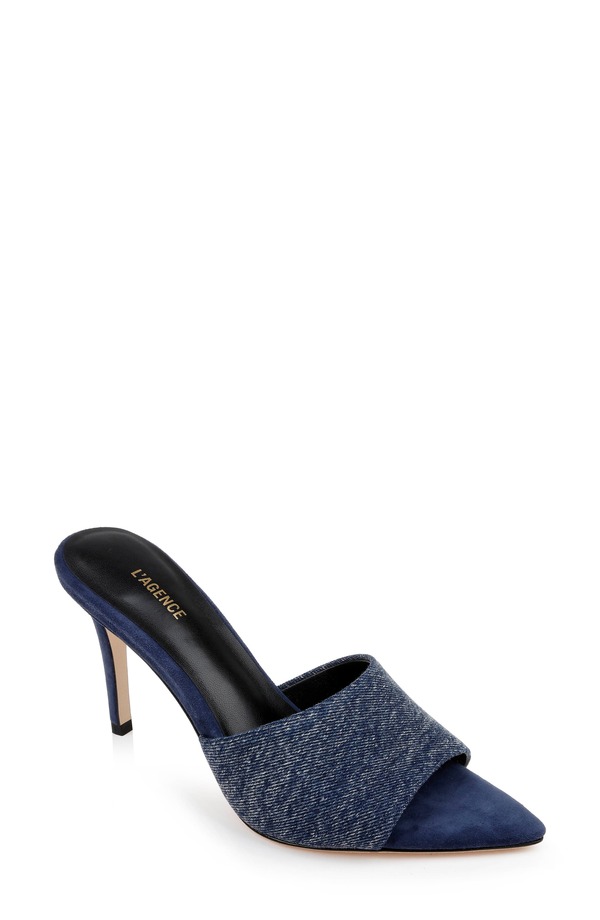 ラジャンス レディース シューズ パンプス サンダル L\u0027AGENCE Lolita Pointed Toe Sandal Dark Denim ジーンズ
