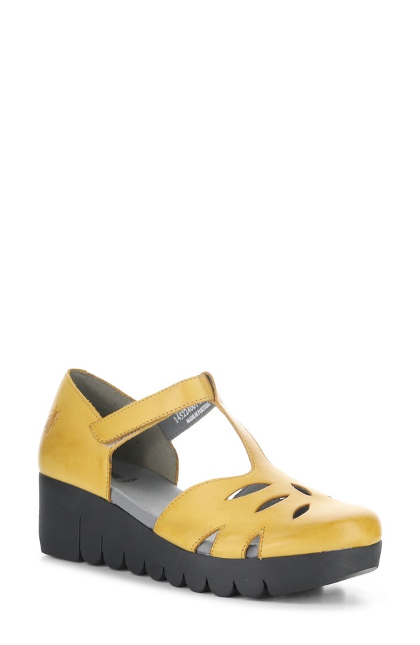 飛球英国の首都 レディース シューズ パンプス プラットホーム サンダル Fly London Velt Platform Wedge Fisherman Sandal Mustard 洋芥子