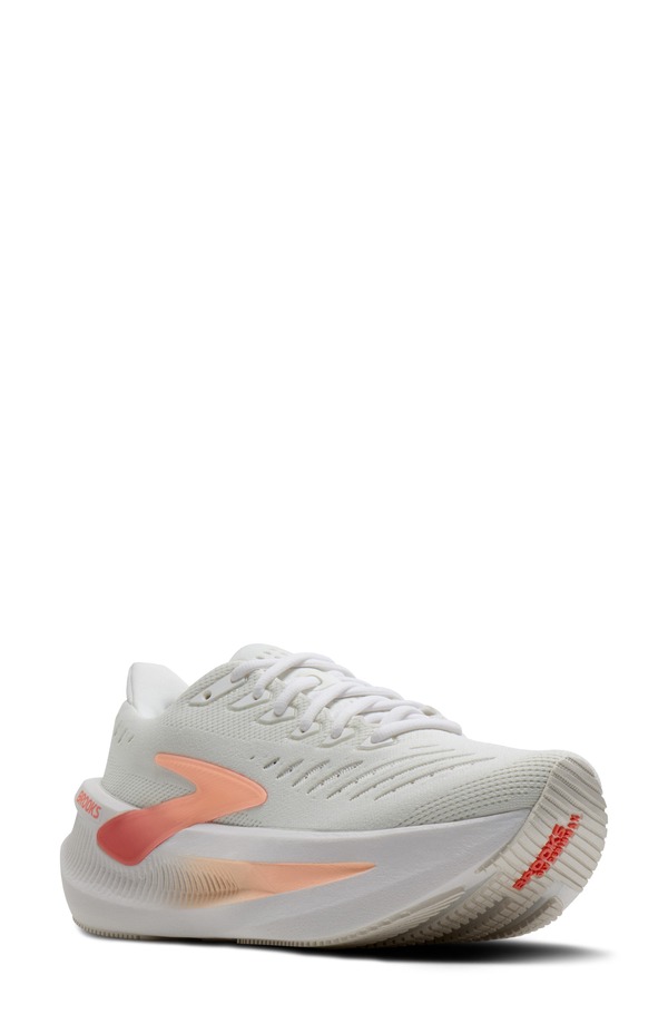 ブルックス レディース シューズ スニーカー Brooks Glycerin Max 2 Hybrid Running Shoe White/ Coral/ Peach 白いこと