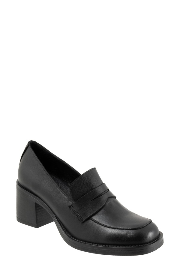 ブエノ レディース シューズ パンプス 置き目毛革 Bueno Ruth Penny Loafer Pump Black 黒いこと