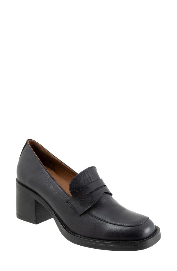 ブエノ レディース シューズ パンプス 置き目毛革 Bueno Ruth Penny Loafer Pump Navy 米国海軍