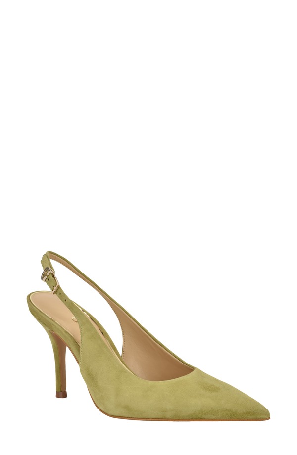 ゲス レディース シューズ 踵 GUESS Princelsa Slingback Pump Green 緑であること
