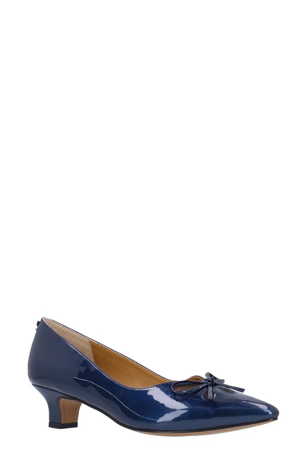 ジェイレニー レディース シューズ パンプス 踵 J. Rene Calinda Kitten Heel Pump Navy 米国海軍