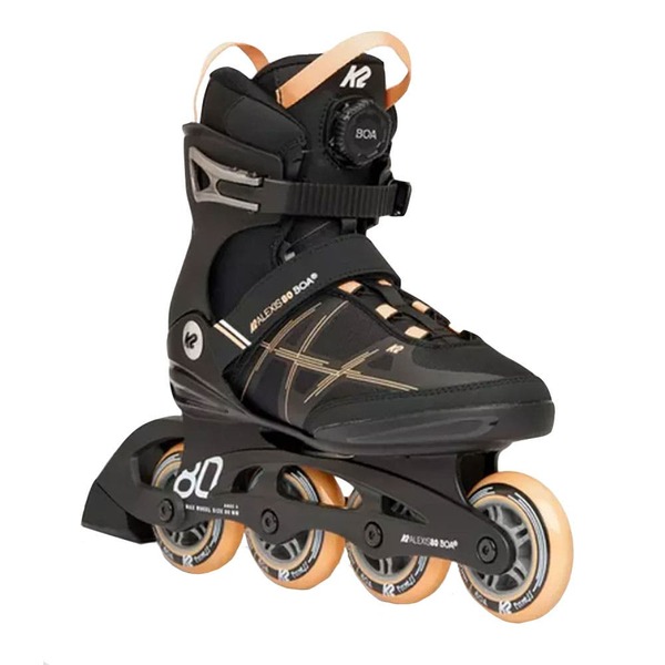 ケーツー レディース シューズ スニーカー K2 Alexis 80 BOA Black/Pink Womens Inline Skates Black/Pink 黒いこと