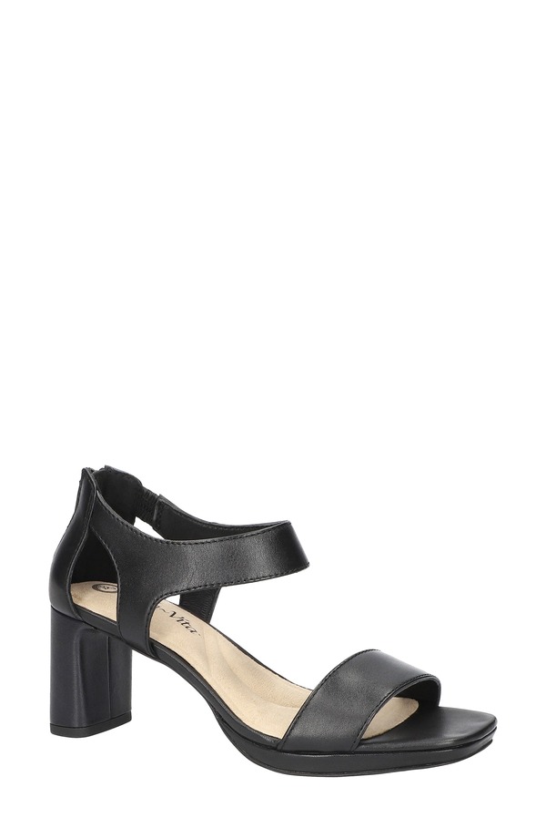 ベラヴィータ レディース シューズ 踵 サンダル アンクル Bella Vita Sonic Ankle Strap Sandal Black Leather 黒いこと