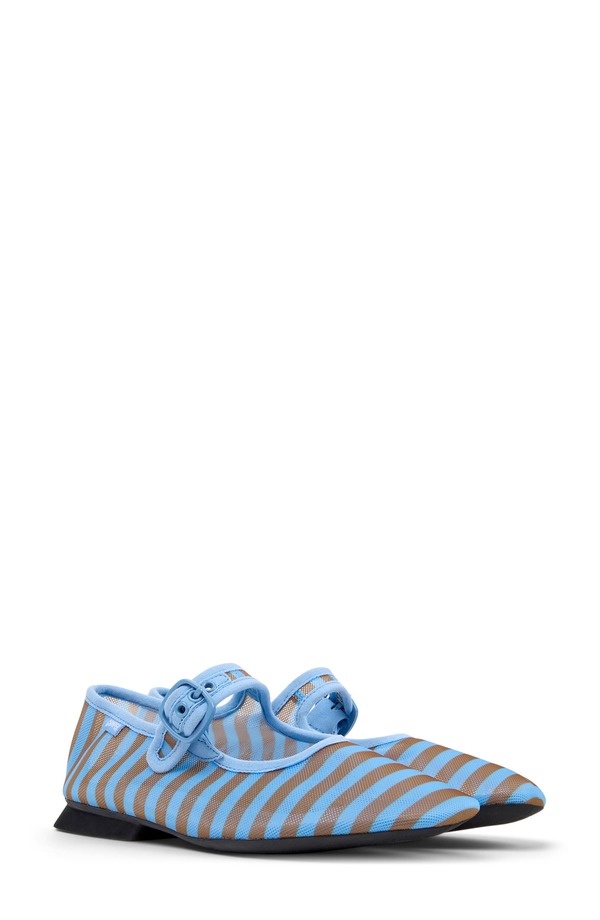 カンペール レディース シューズ パンプス Camper Casi Myra Mary Jane Flat Multi - Blue 青み