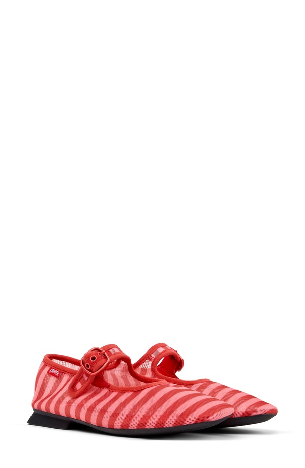 カンペール レディース シューズ パンプス Camper Casi Myra Mary Jane Flat Multi - Red 赤いこと