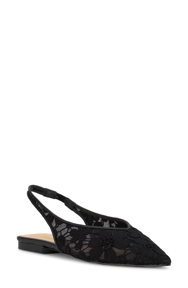 ジェシカシンプソン レディース シューズ パンプス Jessica Simpson Mezzah Slingback Pointed Toe Flat Black 02 黒いこと