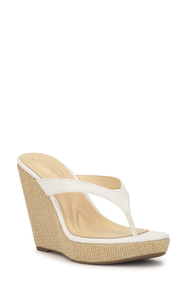 ジェシカシンプソン レディース シューズ パンプス プラットホーム Jessica Simpson Jyseta Platform Wedge Flip Flop White 03 白いこと
