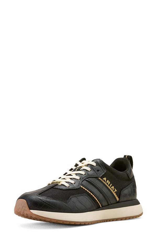 アリアト レディース シューズ スニーカー Ariat Ranch Runner Shoe Black 黒いこと