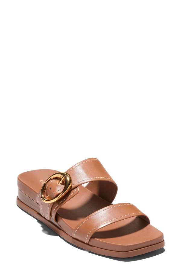 電話を掛けるハーン レディース シューズ パンプス サンダル Cole Haan Oaklynn Wedge Sandal Ch British Tan Leather タン