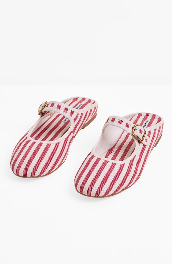 シャーロットストーン レディース シューズ パンプス Charlotte Stone Willow Mary Jane Ballet Slide Kisstripe 縞模様