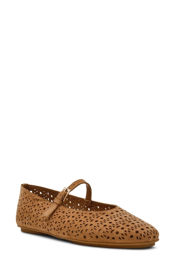 アンクライン レディース シューズ パンプス Anne Klein Connie Mary Jane Flat Light Brown 赤銅色