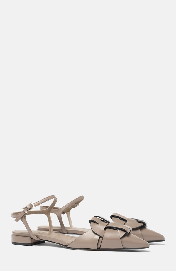 スカロッソ レディース シューズ パンプス SCAROSSO Amanda Ballerinas Taupe - Calf トープ