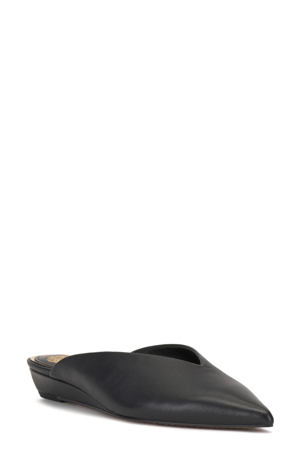 ヴィンスカムート レディース シューズ 踵 Vince Camuto Vinia Pointed Toe Wedge Mule Black 黒いこと