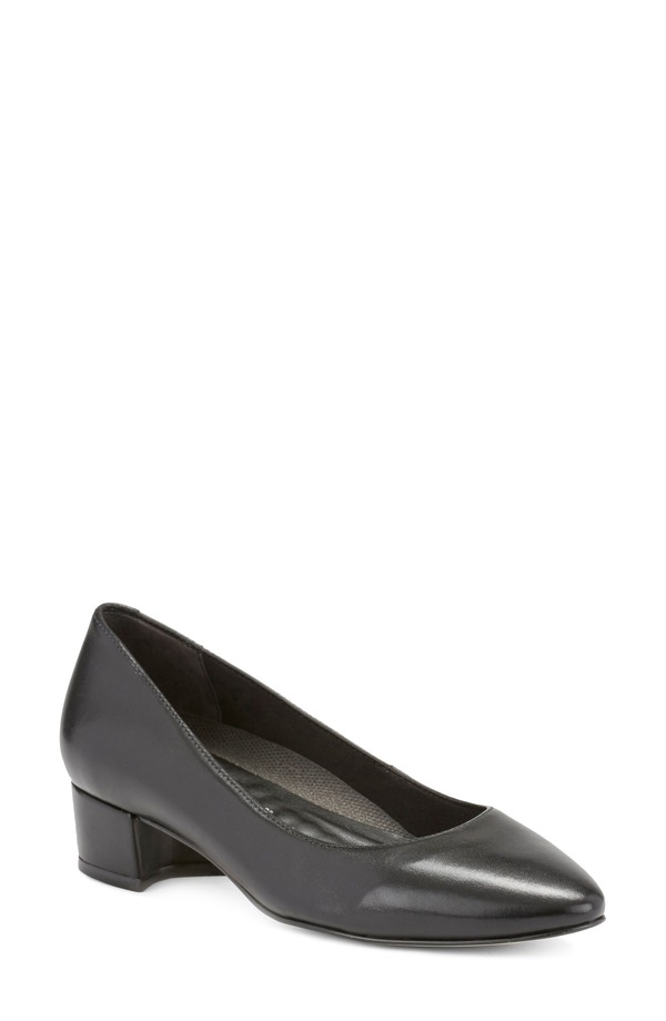 ロスハンマーソン レディース シューズ 踵 Ros Hommerson HeidiI Pump Black Leather 黒いこと