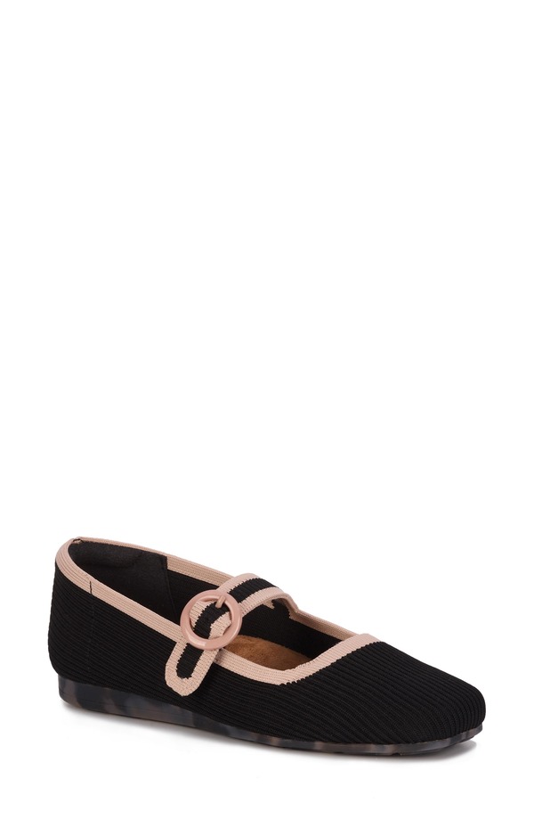 ロスハンマーソン レディース シューズ パンプス Ros Hommersonaomi Mary Jane Flat Black/ Taupe Knit 黒いこと