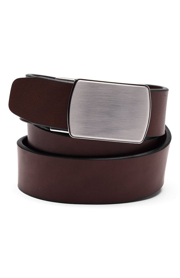 ランズ挙げ句の果て メンズ 付属品 胴締め なめし革 Lands\u0027 End Leather Adjustable Slide Belt Brown 赤銅色