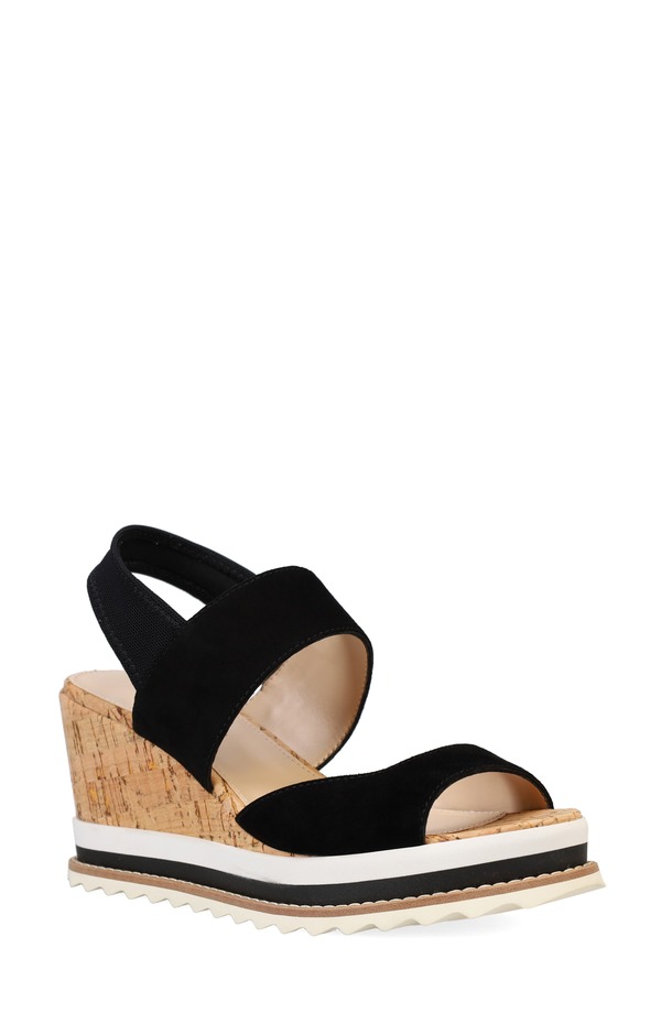 ペレモーダ レディース シューズ パンプス プラットホーム サンダル Pelle Moda Winta Platform Wedge Sandal Black 黒いこと
