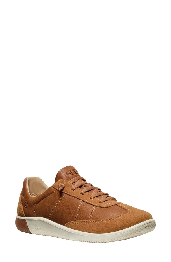 キーン レディース シューズ スニーカー なめし革 KEEN KNX Leather Sneaker Chipmunk/ Birch
