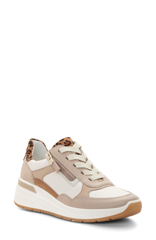 アラ レディース シューズ スニーカー ara Gardenia Wedge Sneaker Shell/ Cream/ Sand/ Biscuit 皮膚軟化剤