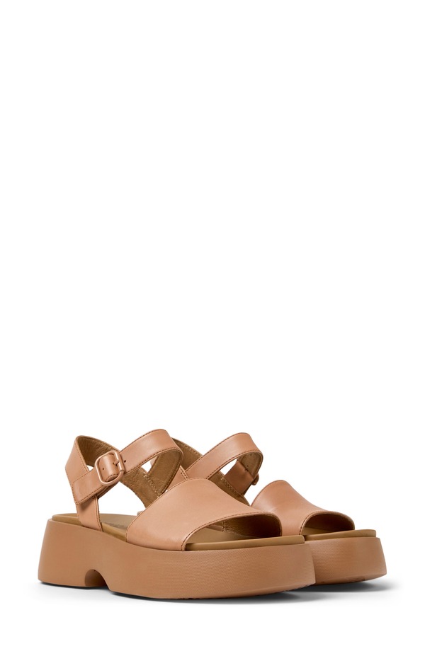 カンペール レディース シューズ パンプス プラットホーム サンダル Camper Tasha Platform Sandal Nude/ Beige ベージュ