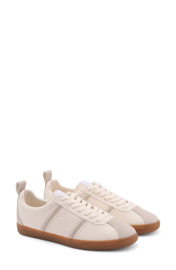 マンゴ レディース シューズ スニーカー 対照 MANGO Contrast Panel Sneaker White 白いこと
