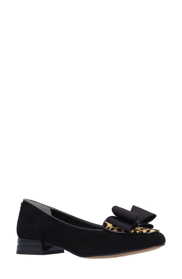 ジェイレニー レディース シューズ パンプス 踵 J. Rene Kori Block Heel Pump Black/ Brown Print Calf Hair 黒いこと
