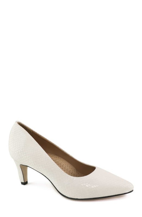 マークジョセフニューヨーク レディース シューズ パンプス なめし革 Marc Joseph New York Cortland St Leather Pump White Snake 白いこと