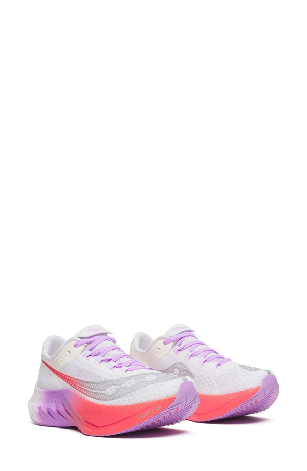 サッカニー レディース シューズ スニーカー Saucony Endorphin Pro 4 Racing Shoe White/ Crocus 白いこと