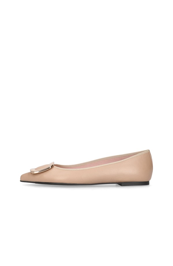 プリティ・バレリーナ レディース シューズ パンプス Pretty Ballerinas Pointed Toe Buckle Ballet Flat Caramel