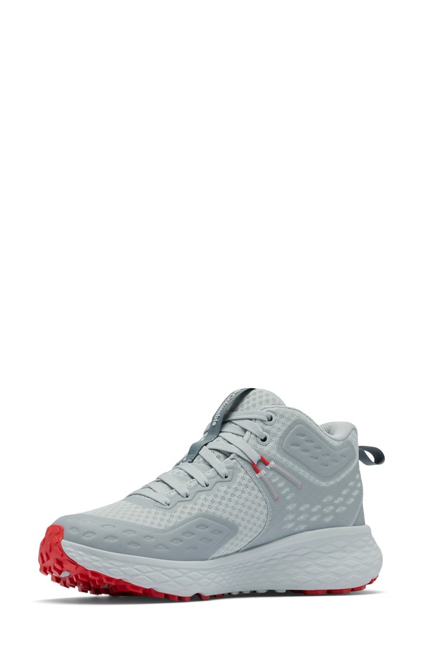 コロンビア レディース シューズ スニーカー Columbia Konos TRS OutDry Waterproof Hiking Shoe Grey Ice/ Poppy Red 薄墨色