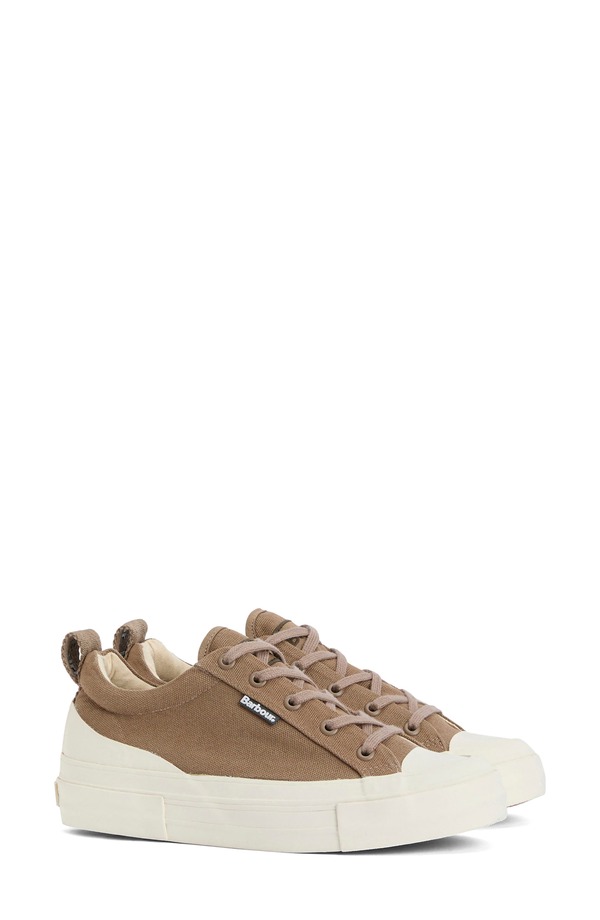 バブアー レディース シューズ スニーカー Barbour Stanhope Canvas Low Top Sneaker Taupe トープ