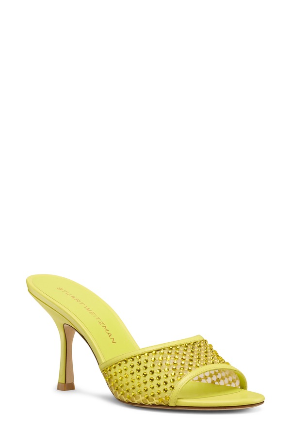スチュアート ワイツマン レディース シューズ パンプス サンダル メッシュ トール Stuart Weitzman Bareitall Shine Mesh Sandal Citrine
