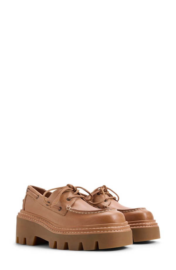 スペリー レディース シューズ オックスフォード Sperry x MONSE Authentic Original 2-Eye Lug Boat Shoe Light Brown 赤銅色