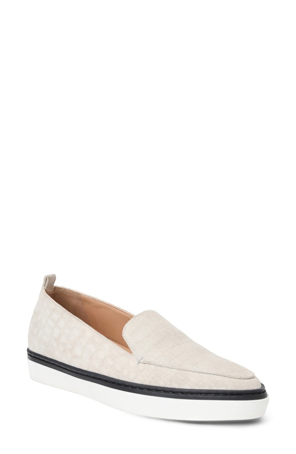 ブルーノマグリ レディース シューズ スニーカー 置き目毛革 Bruno Magli Clara Loafer Stone Suede/ Croc 石ころ