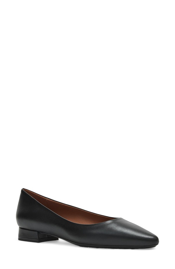アクアタリア レディース シューズ パンプス Aquatalia Penina Weatherproof Pointed Toe Flat Black Leather 黒いこと