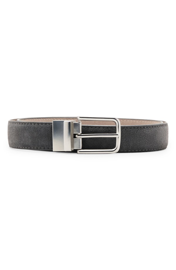 マンゴ メンズ 付属品 胴締め スエードクロス MANGO Reversible Suede Belt Sand 真砂