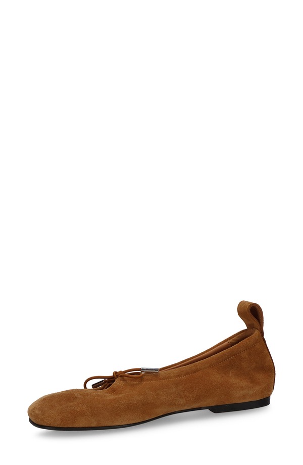 アロハス レディース シューズ パンプス なめし革 ALOHAS Rosalind Leather Ballet Flat Suede Tan タン