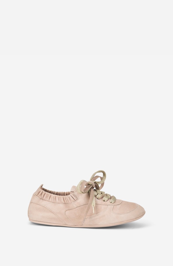 エージーエル レディース シューズ スニーカー スピード競技 AGL Hoola Hoop Lace Upowder Pink Velour さくら色