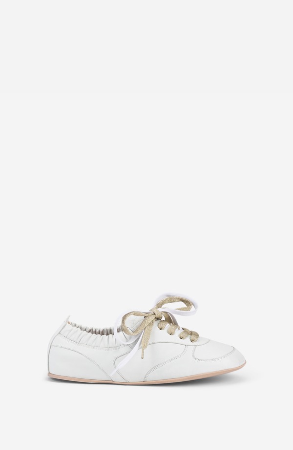 エージーエル レディース シューズ スニーカー スピード競技 AGL Hoola Hoop Lace Up White 白いこと