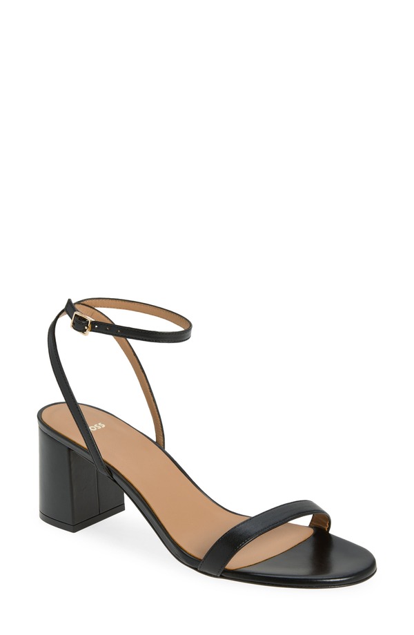 ボス レディース シューズ サンダル アンクル BOSS Cristas Ankle Strap Sandal Black ブラック｜ReVida 店